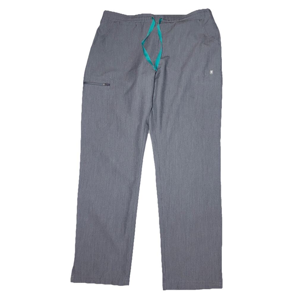 FIGS Womens Scrub Pants BlackDrawstring Technical Collection Size M Gray
